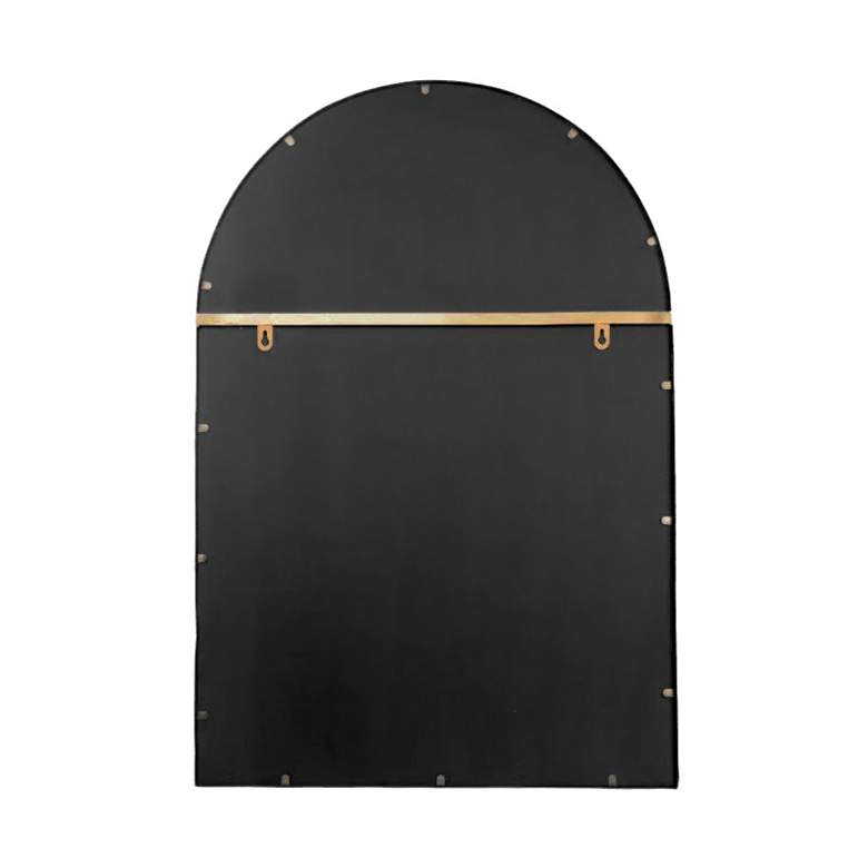 Image 7 36.25-in W x 53.13-in H Metal Windowpane Wall Mirror in Brass more views