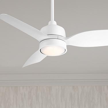 36" Casa Vieja Verdin Matte White LED Damp Ceiling Fan with Remote