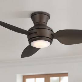 36" Casa Vieja Whirl Imperial Bronze LED Remote Hugger Ceiling Fan