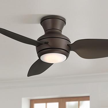 36" Casa Vieja Whirl Imperial Bronze LED Remote Hugger Ceiling Fan