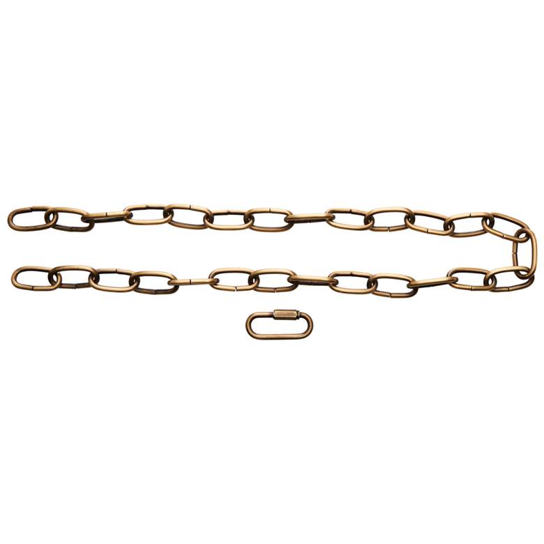 Image 1 36" Heavy Gauge Chain Natural Brass