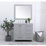 4_36 in. Gray Single Sink Bathroom Vanity, w/ Calacatta White Quartz Top more views