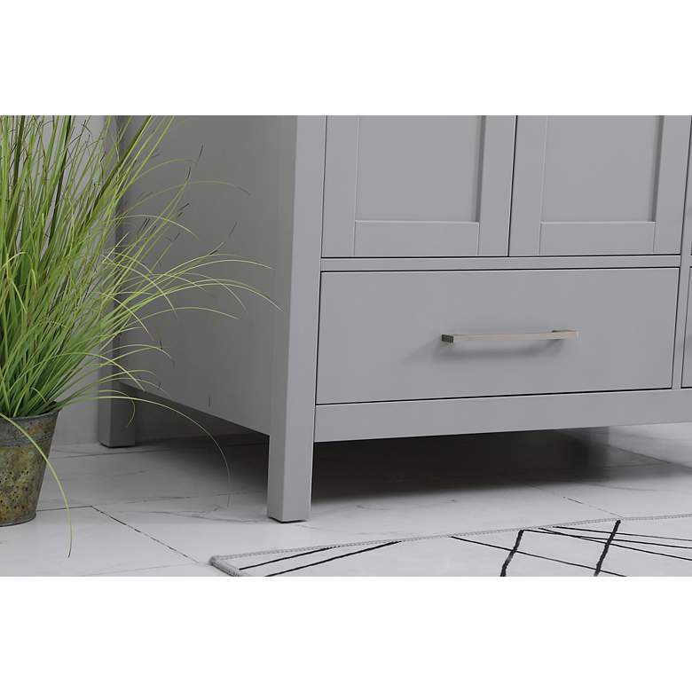 Image 6 36 in. Gray Single Sink Bathroom Vanity, w/ Calacatta White Quartz Top more views