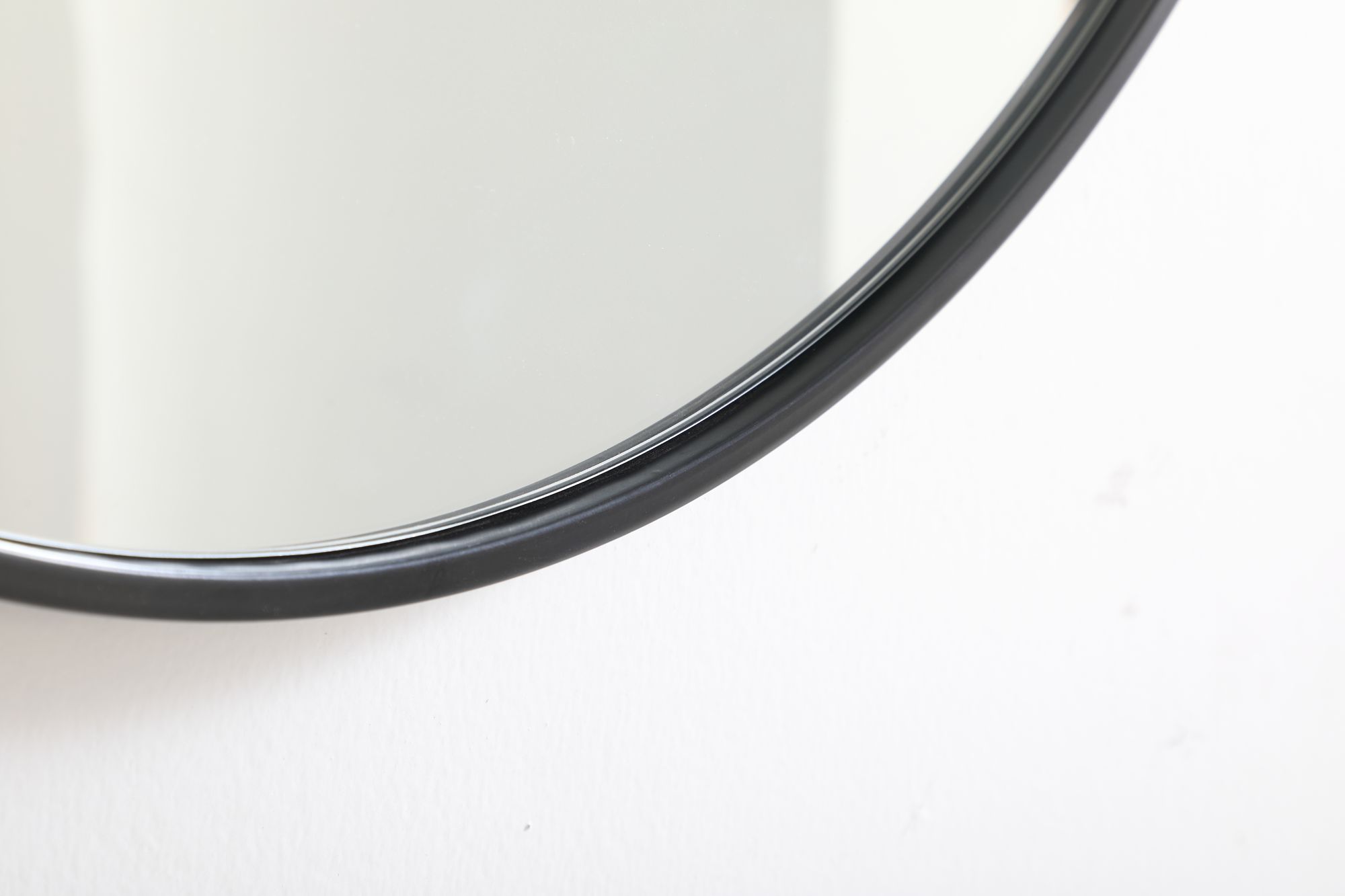 Image 6 36-in W x 36-in H Metal Frame Round Wall Mirror in Black more views