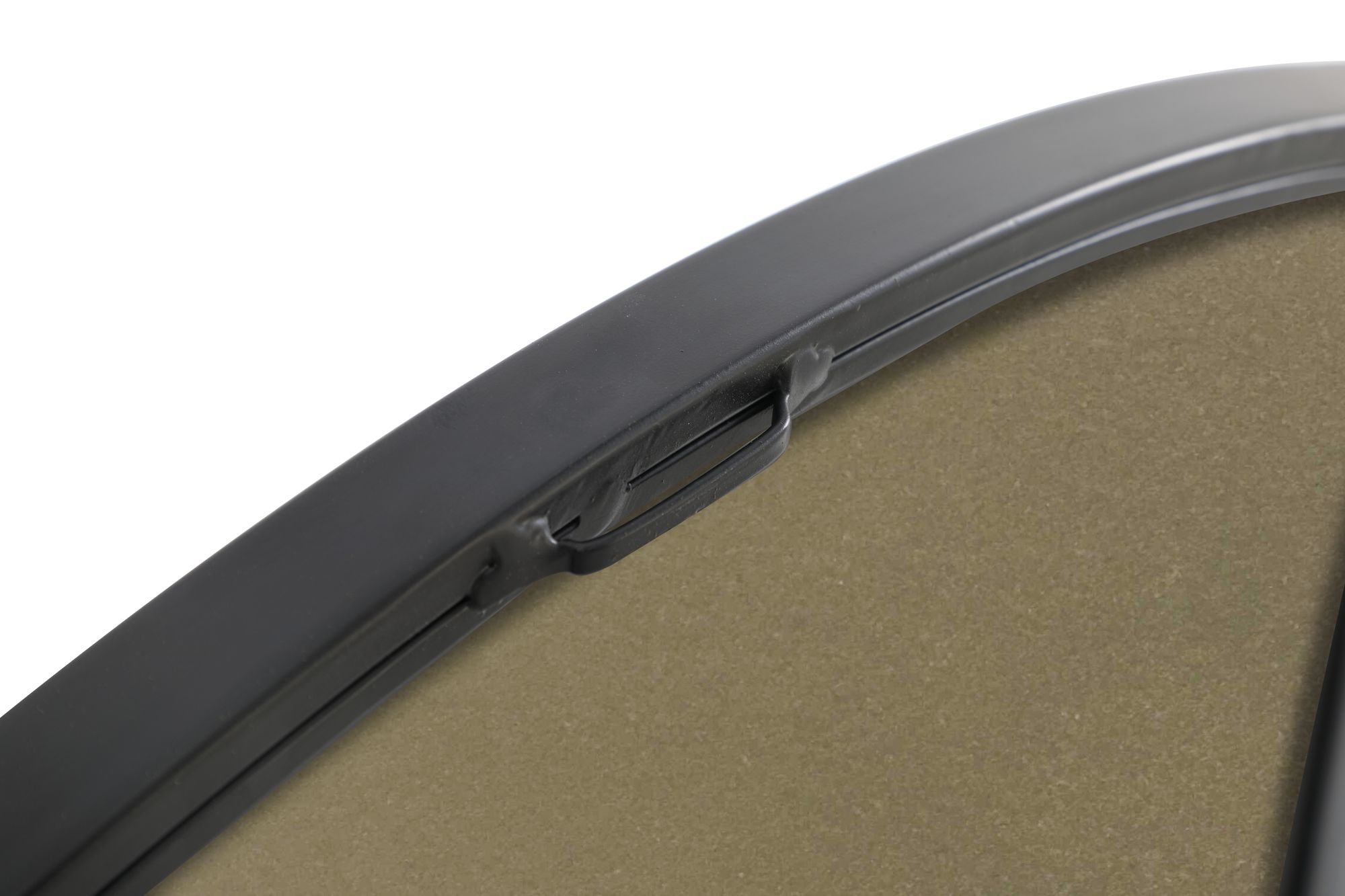 Image 7 36-in W x 36-in H Metal Frame Round Wall Mirror in Black more views