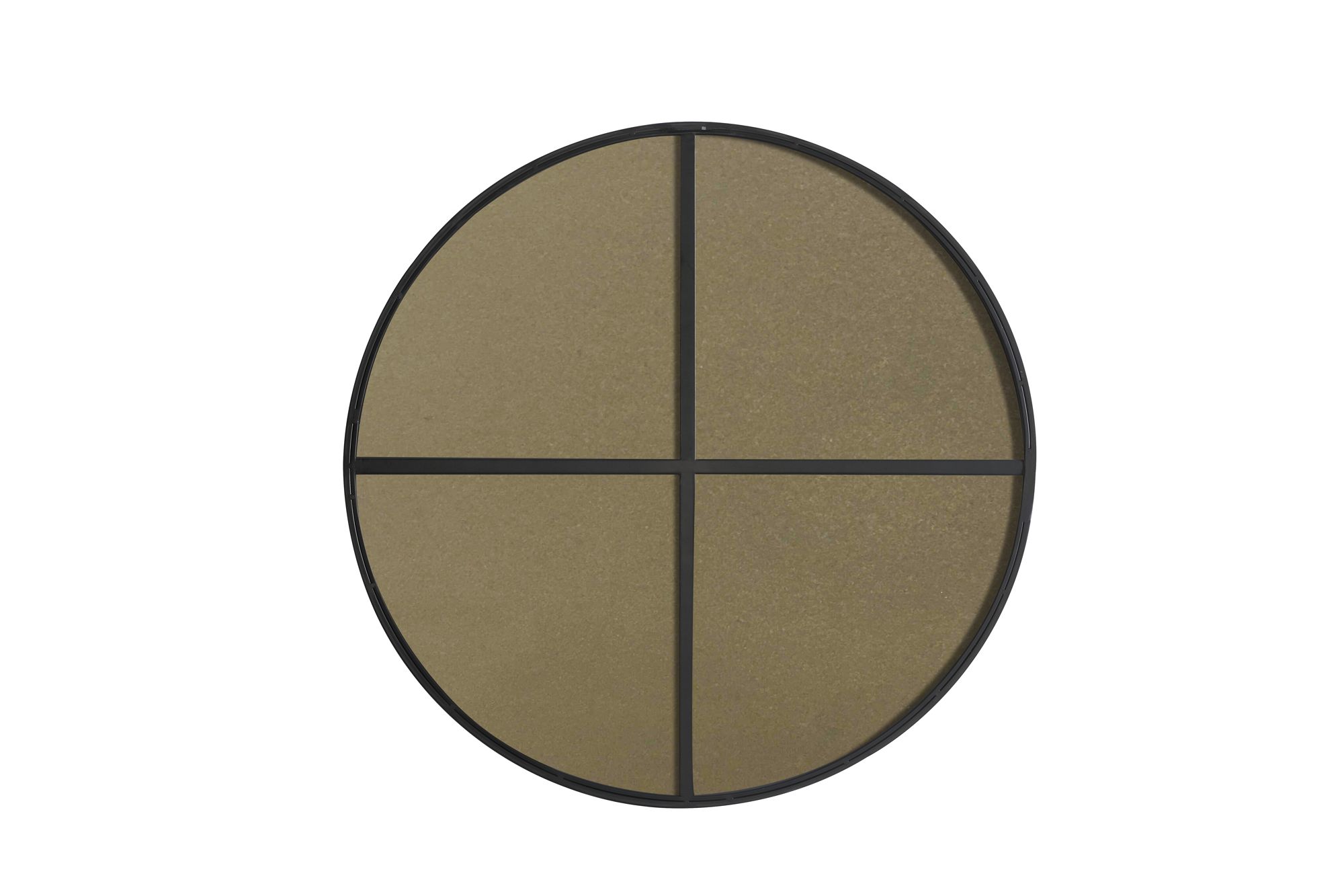 36-in W x 36-in H Metal Frame Round Wall Mirror in Black