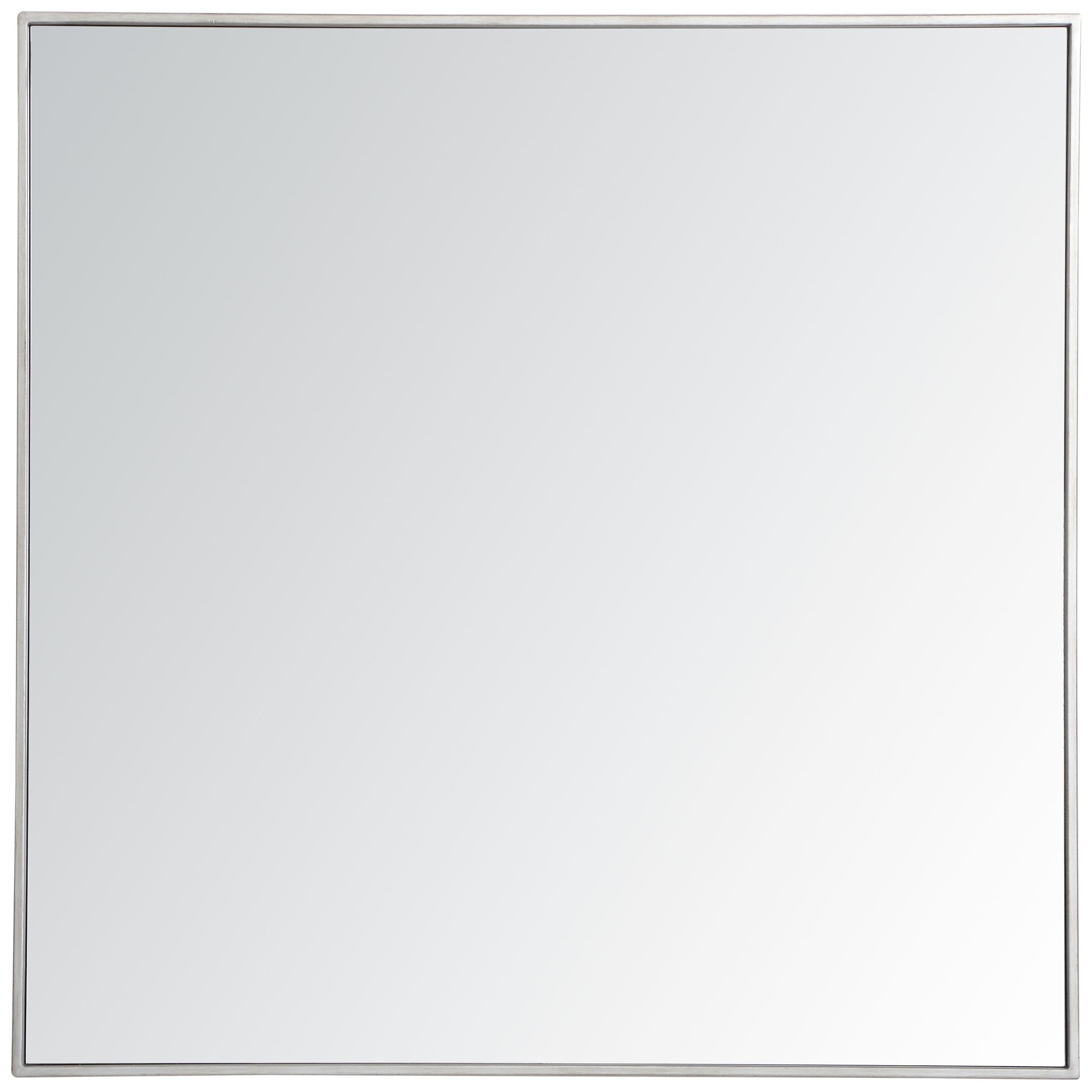 Image 2 36-in W x 36-in H Metal Frame Square Wall Mirror in Silver