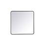 4_36-in W x 36-in H Soft Corner Metal Rectangular Wall Mirror in Black more views