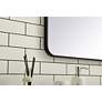 5_36-in W x 36-in H Soft Corner Metal Rectangular Wall Mirror in Black more views