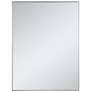 2_36-in W x 48-in H Metal Frame Rectangle Wall Mirror in Silver
