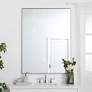 1_36-in W x 48-in H Metal Frame Rectangle Wall Mirror in Silver