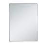 3_36-in W x 48-in H Metal Frame Rectangle Wall Mirror in Silver more views