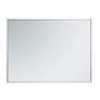 4_36-in W x 48-in H Metal Frame Rectangle Wall Mirror in Silver more views