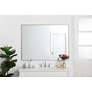 5_36-in W x 48-in H Metal Frame Rectangle Wall Mirror in Silver more views