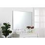 6_36-in W x 48-in H Metal Frame Rectangle Wall Mirror in Silver more views