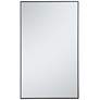 36-in W x 60-in H Metal Frame Rectangle Wall Mirror in Black