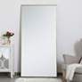 Thumbnail1 of 36-in W x 72-in H Metal Frame Rectangle Wall Mirror in Brass