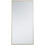 Thumbnail4 of 36-in W x 72-in H Metal Frame Rectangle Wall Mirror in Brass more views