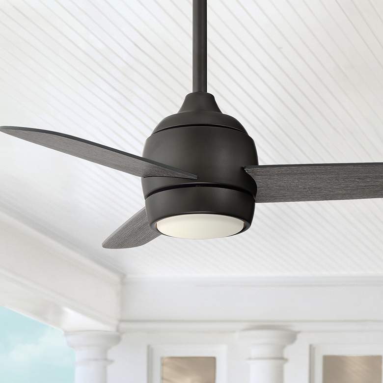 Image 1 36 inch Airbourne Oil Rubbed Bronze Damp Rated LED Ceiling Fan