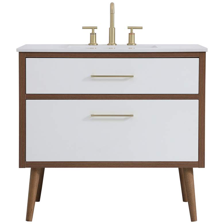 Image 1 36 Inch Bathroom Vanity In White