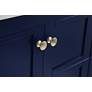 7_36-Inch Blue Single Sink Bathroom Vanity w/ White Calacatta Quartz Top more views