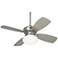 36" Casa Vieja Outlook Brushed Nickel LED Pull Chain Ceiling Fan