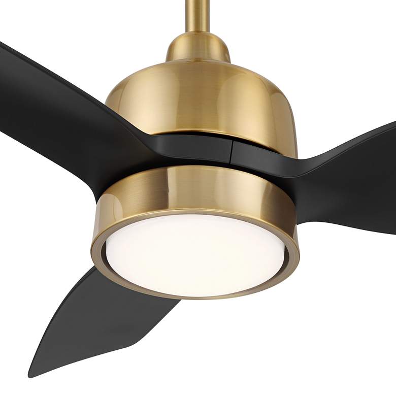 Image 4 36" Casa Vieja Verdin Brass and Black LED Damp Ceiling Fan with Remote more views