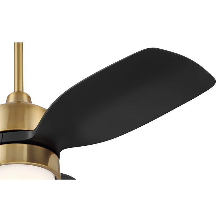 Image 5 36" Casa Vieja Verdin Brass and Black LED Damp Ceiling Fan with Remote more views