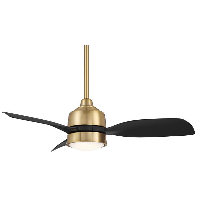 Image 6 36" Casa Vieja Verdin Brass and Black LED Damp Ceiling Fan with Remote more views