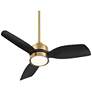 Watch A Video About the 36 Casa Vieja Verdin Brass and Black LED Damp Ceiling Fan with Remote