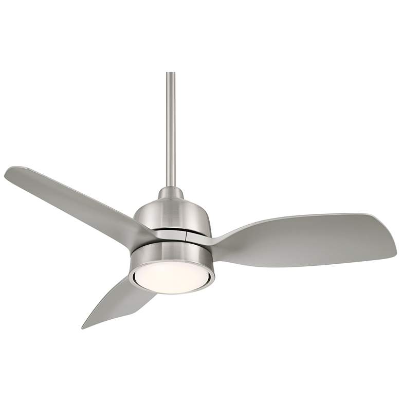 Image 2 36" Casa Vieja Verdin Brushed Nickel LED Damp Ceiling Fan with Remote