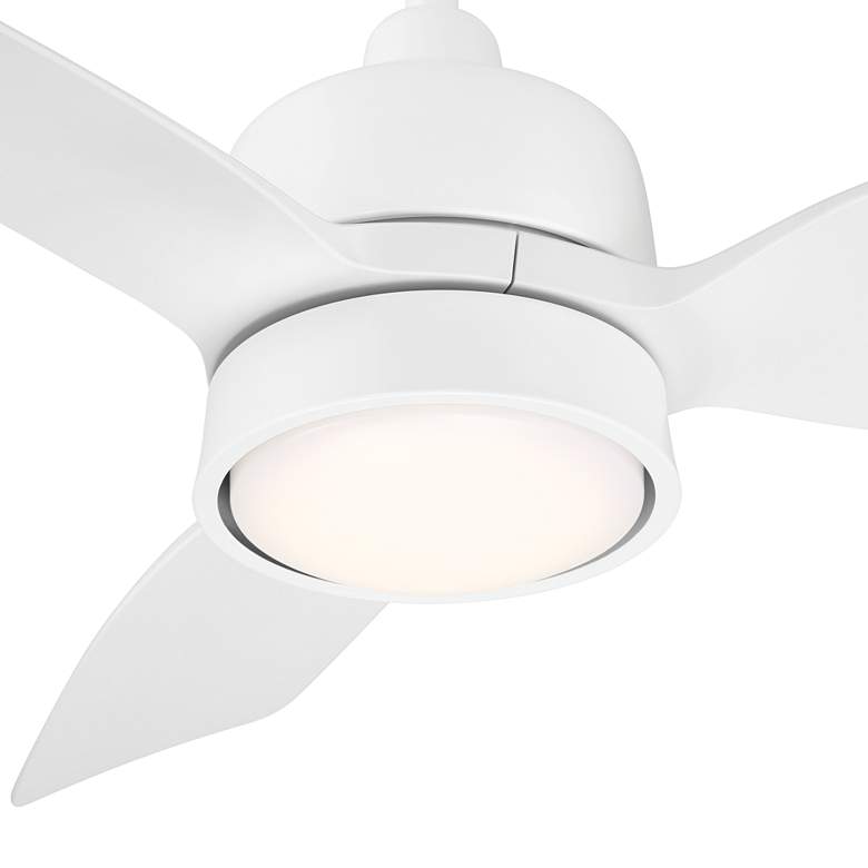 Image 3 36" Casa Vieja Verdin Matte White LED Damp Ceiling Fan with Remote more views