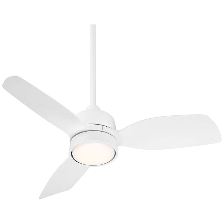 Image 6 36" Casa Vieja Verdin Matte White LED Damp Ceiling Fan with Remote more views