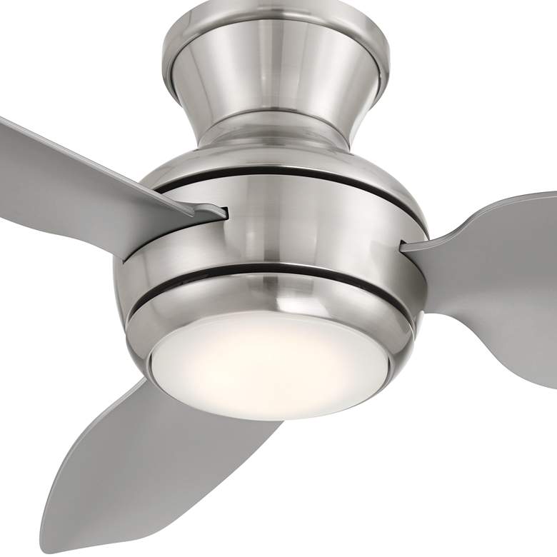 Image 3 36" Casa Vieja Whirl Brushed Nickel LED Hugger Ceiling Fan with Remote more views