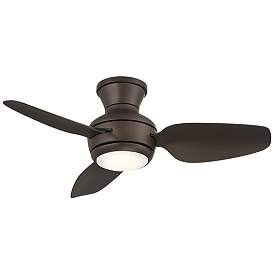 Image2 of 36" Casa Vieja Whirl Imperial Bronze LED Remote Hugger Ceiling Fan