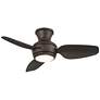 3_36" Casa Vieja Whirl Imperial Bronze LED Remote Hugger Ceiling Fan