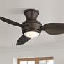 2_36" Casa Vieja Whirl Imperial Bronze LED Remote Hugger Ceiling Fan