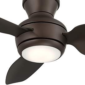 Image3 of 36" Casa Vieja Whirl Imperial Bronze LED Remote Hugger Ceiling Fan more views