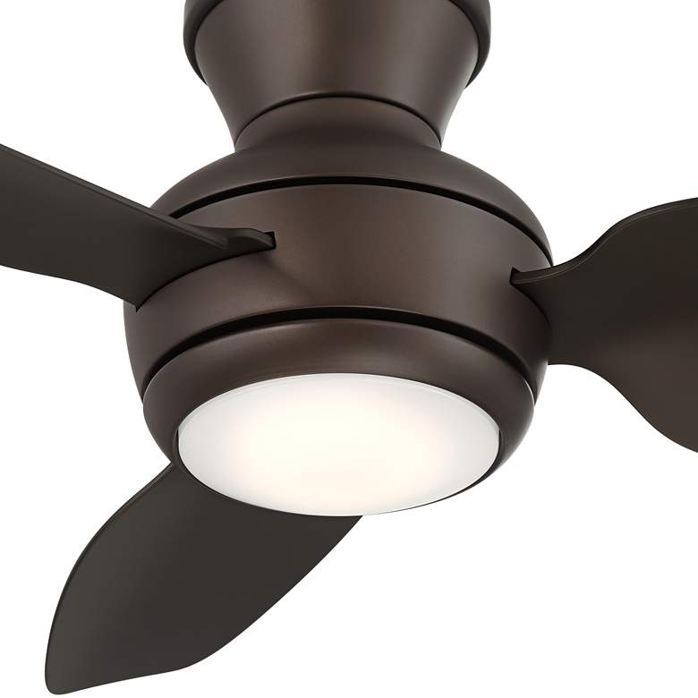 Image 3 36" Casa Vieja Whirl Imperial Bronze LED Remote Hugger Ceiling Fan more views