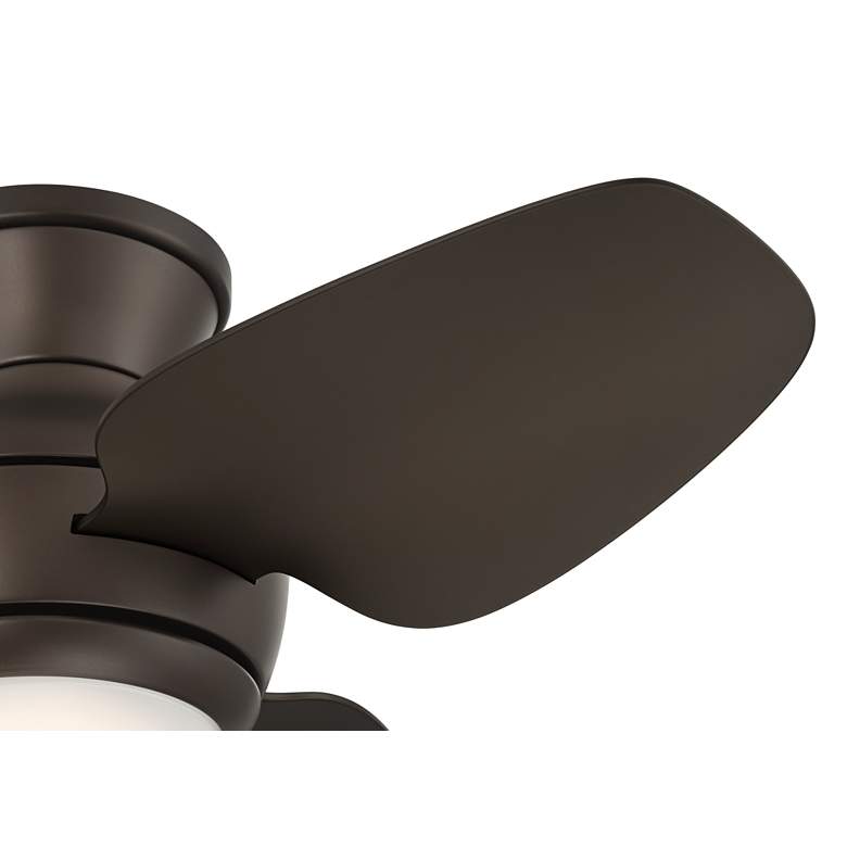 Image 4 36" Casa Vieja Whirl Imperial Bronze LED Remote Hugger Ceiling Fan more views