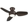 7_36" Casa Vieja Whirl Imperial Bronze LED Remote Hugger Ceiling Fan more views