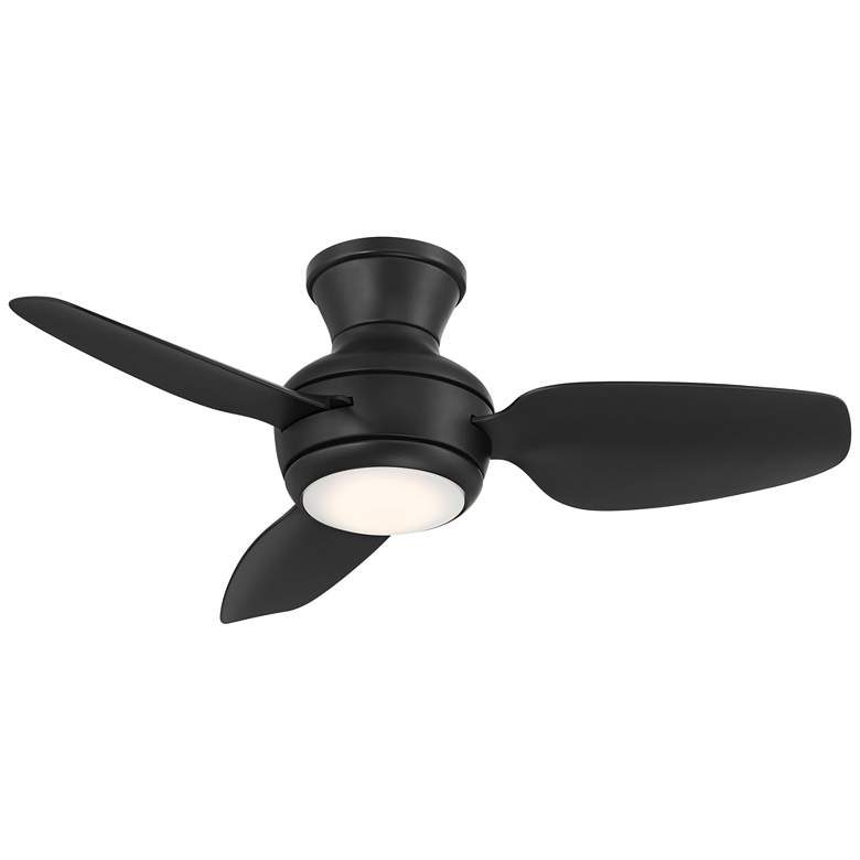 Image 2 36" Casa Vieja Whirl Matte Black LED Hugger Ceiling Fan with Remote