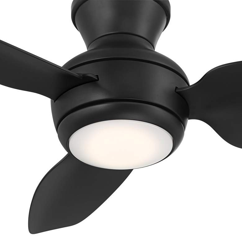 Image 3 36" Casa Vieja Whirl Matte Black LED Hugger Ceiling Fan with Remote more views