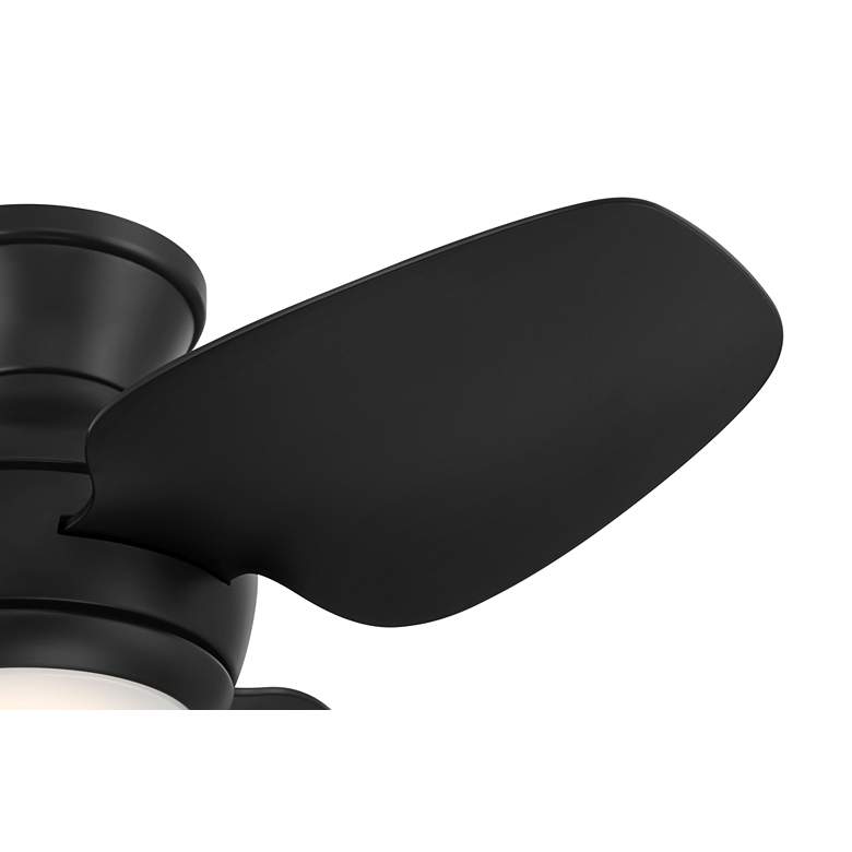 Image 4 36" Casa Vieja Whirl Matte Black LED Hugger Ceiling Fan with Remote more views