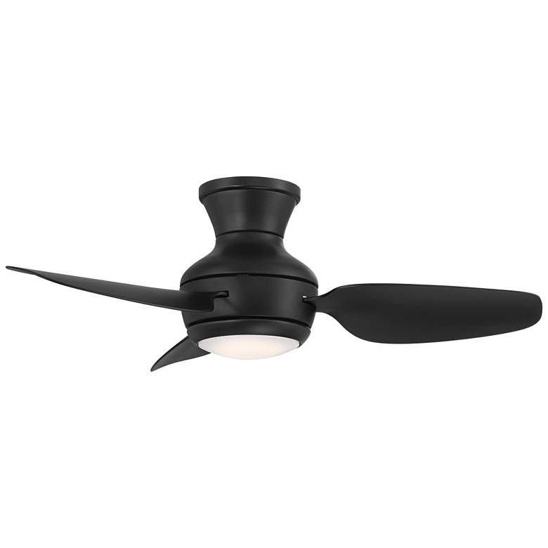 Image 5 36" Casa Vieja Whirl Matte Black LED Hugger Ceiling Fan with Remote more views