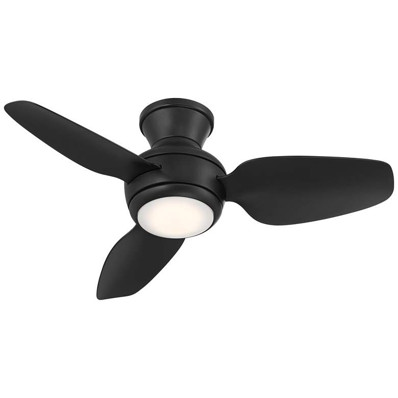 Image 6 36" Casa Vieja Whirl Matte Black LED Hugger Ceiling Fan with Remote more views