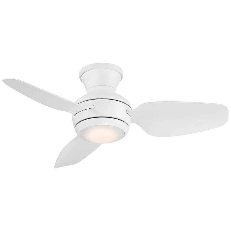 Image 2 36" Casa Vieja Whirl Matte White LED Hugger Ceiling Fan with Remote