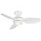 36" Casa Vieja Whirl Matte White LED Hugger Ceiling Fan with Remote