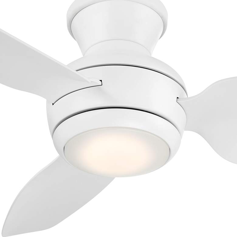 Image 3 36" Casa Vieja Whirl Matte White LED Hugger Ceiling Fan with Remote more views