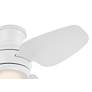 5_36" Casa Vieja Whirl Matte White LED Hugger Ceiling Fan with Remote more views